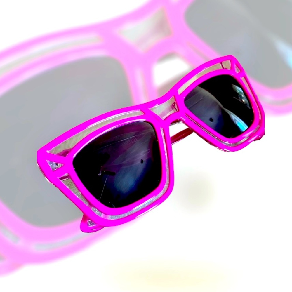 Rave in Ksubi 😎 Fuschia Skeleton sunglasses - stand out with the sunnies